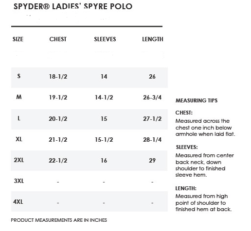 Spyder Spyre Ladies Polo- Black Frost