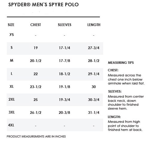 Spyder Spyre Polo- Black Frost