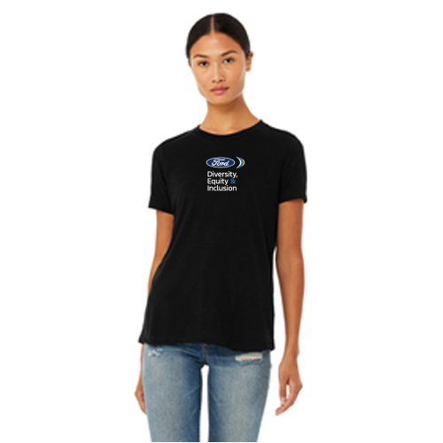 DEI Bella + Canvas Ladies Relaxed Tee- Black