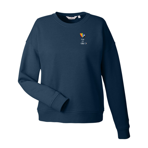 PRIDE Vineyard Vines Ladies Garment Dyed Crew- Navy