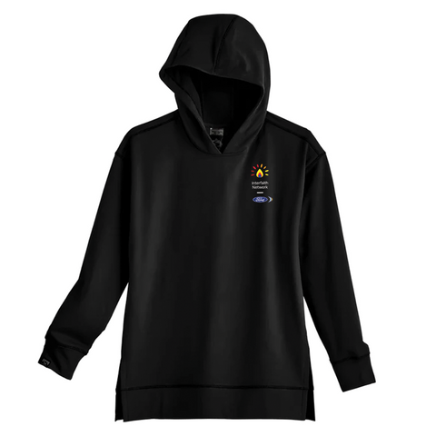 FIN Side Kick Ladies Hooded Shirt- Black