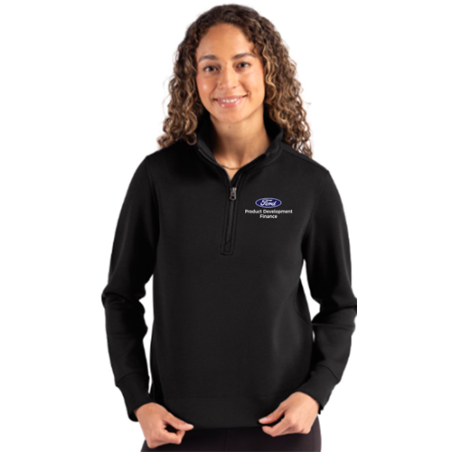 PD Finance Cutter & Buck Roam Recycled Knit 1/4 zip, Ladies
