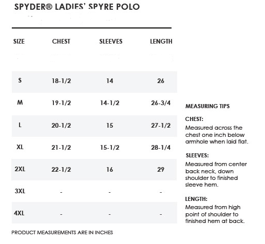 FHLN Spyder Spyre Ladies Polo- Black Frost