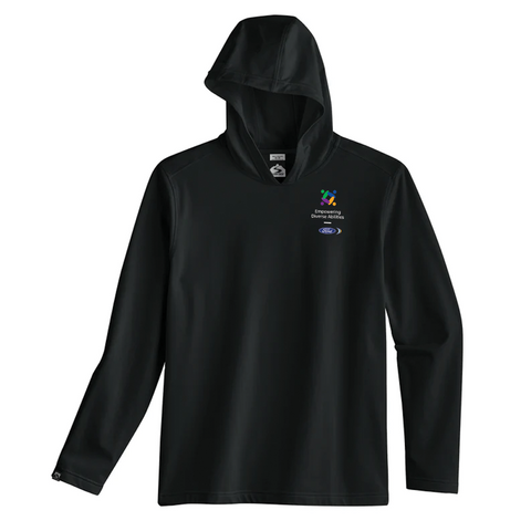 FEDA Side Kick Men's Hooded Shirt- Black