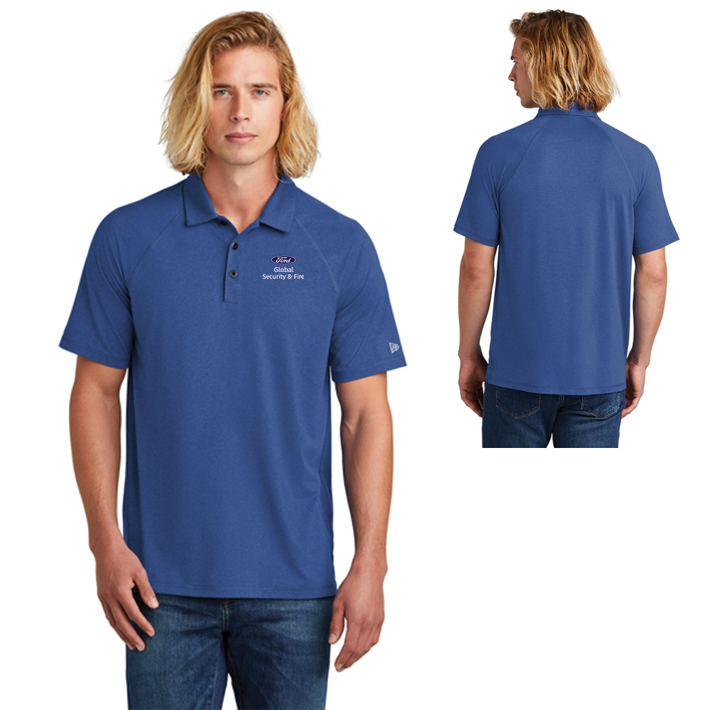 GS New Era Power Polo-Mens- Blue Heather