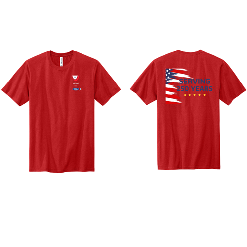 VETNG-Volunteer Knitwear All American Tee-  250 Years of Service Celebration-  Limited Item