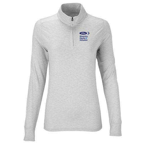 Ladies Zen 1/2 Zip Pullover-Silver