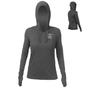 Anetik Women's Breeze Tech Hooded Tee-Charcoal