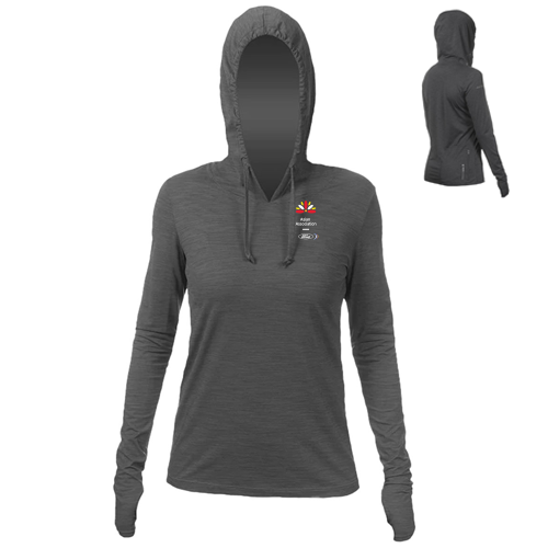 FAA Anetik Women's Breeze Tech Hooded Tee-Charcoal