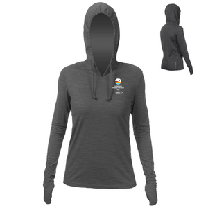 FIPN Anetik Women's Breeze Tech Hooded Tee-Charcoal